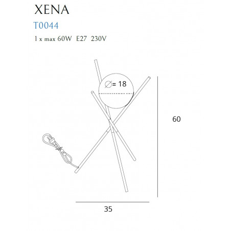 Stalinė lempa XENA - 2 - 72,55 €