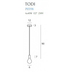 Pakabinamas šviestuvas TODI I - 3 - 22,09 €