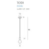 Pakabinamas šviestuvas TODI I - 3 - 22,09 €