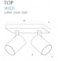 Sieninis šviestuvas TOP2 juodas - 2 - 50,00 €