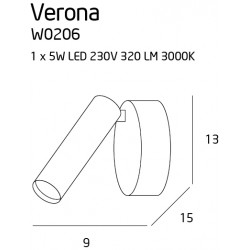 Sieninis šviestuvas VERONA - 4 - 75,58 €