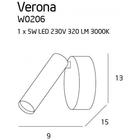 Sieninis šviestuvas VERONA - 4 - 75,58 €