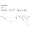 Sieninis šviestuvas ZAFIRA WHITE 6W - 5 - 79,06 €