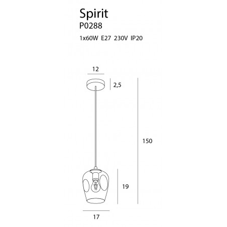 Pakabinamas šviestuvas SPIRIT I TRANSPARENT - 2 - 92,78 €