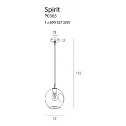 Pakabinamas šviestuvas SPIRIT II TRANSPARENT - 2 - 92,78 €
