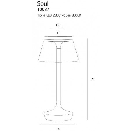 Stalinė lempa SOUL CLEAR - 2 - 114,42 €