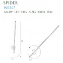 Sieninis šviestuvas SPIDER BLACK IP44 - 4 - 115,58 €