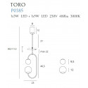 Pakabinamas šviestuvas TORO - 5 - 116,04 €