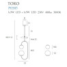 Pakabinamas šviestuvas TORO - 5 - 116,04 €