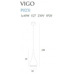 Pakabinamas šviestuvas VIGO I vario - 6 - 115,81 €