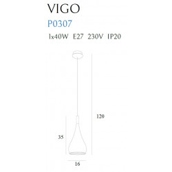 Pakabinamas šviestuvas VIGO I auksinis - 2 - 115,81 €