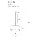 Pakabinamas šviestuvas TALLIN juodas - 3 - 139,30 €