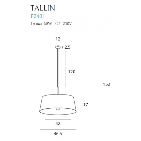 Pakabinamas šviestuvas TALLIN juodas - 3 - 139,30 €