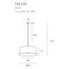 Pakabinamas šviestuvas TALLIN juodas - 3 - 139,30 €