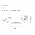 Plafonas VELVET 25W  Ø: 40 cm - 3 - 150,92 €
