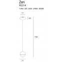 Pakabinamas šviestuvas ZEN 1 vario - 3 - 157,20 €