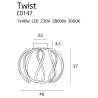 Plafonas TWIST - 4 - 168,37 €
