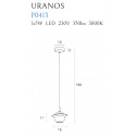 Pakabinamas šviestuvas URANOS baltas - 4 - 174,65 €