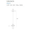 Pakabinamas šviestuvas URANOS baltas - 4 - 174,65 €