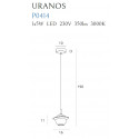 Pakabinamas šviestuvas URANOS juodas - 4 - 174,65 €