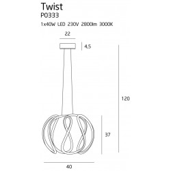 Pakabinamas šviestuvas TWIST - 3 - 175,81 €