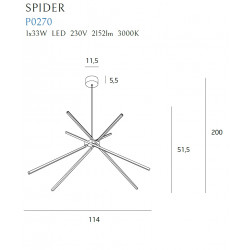 Pakabinamas šviestuvas SPIDER - 4 - 363,71 €
