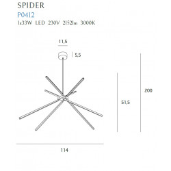 Pakabinamas šviestuvas SPIDER BLACK - 3 - 363,71 €