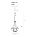 Pakabinamas šviestuvas TOSKANA - 4 - 480,91 €