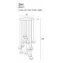 Pakabinamas šviestuvas ZEN 13 CHROM - 2 - 1 611,57 €