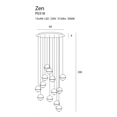 Pakabinamas šviestuvas ZEN 13 vario - 5 - 1 782,50 €