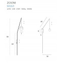 Sieninis šviestuvas ZOOM juodas, 3W LED - 5 - 180,00 €