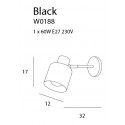 Sieninis šviestuvas BLACK - 3 - 45,35 €