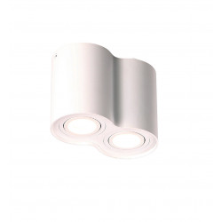 Lubinis šviestuvas BASIC ROUND baltas dvigubas - 1 - 49,30 €