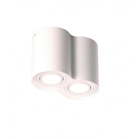 Lubinis šviestuvas BASIC ROUND baltas dvigubas - 1 - 49,30 €