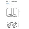 Lubinis šviestuvas BASIC ROUND juodas dvigubas - 4 - 49,30 €