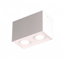 Lubinis šviestuvas BASIC SQUARE baltas dvigubas - 1 - 56,05 €