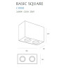 Lubinis šviestuvas BASIC SQUARE baltas dvigubas - 4 - 56,05 €