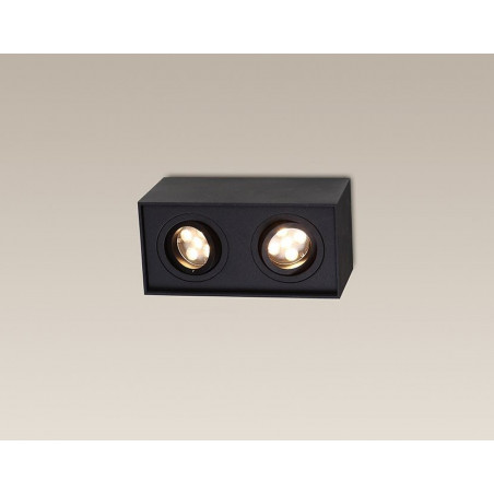 Lubinis šviestuvas BASIC SQUARE juodas dvigubas - 3 - 56,05 €