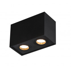 Lubinis šviestuvas BASIC SQUARE juodas dvigubas - 1 - 56,05 €