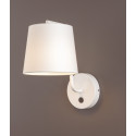 Sieninis šviestuvas CHICAGO baltas su baltu gaubtu - 2 - 58,60 €