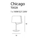 Stalinė lempa CHICAGO baltas su baltu gaubtu - 3 - 99,99 €