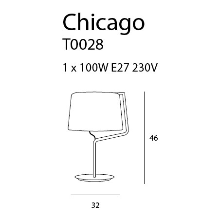 Stalinė lempa CHICAGO baltas su baltu gaubtu - 3 - 99,99 €