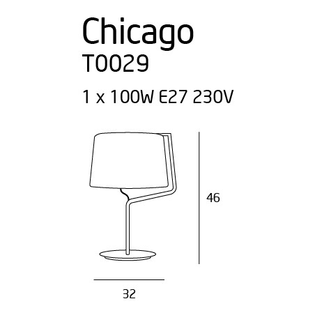 Stalinė lempa CHICAGO juodas su juodu gaubtu - 3 - 99,99 €