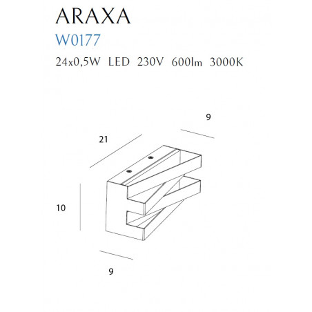 Sieninis šviestuvas ARAXA baltas - 4 - 113,72 €