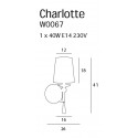 Sieninis šviestuvas CHARLOTTE - 3 - 215,80 €