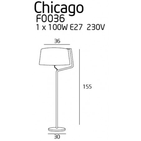 Toršeras CHICAGO juodas su juodu gaubtu - 3 - 255,58 €