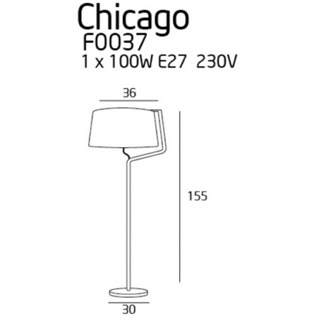 Toršeras CHICAGO CHROM su baltu gaubtu - 3 - 255,58 €