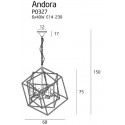 Pakabinamas šviestuvas ANDORA CHROM - 4 - 449,29 €