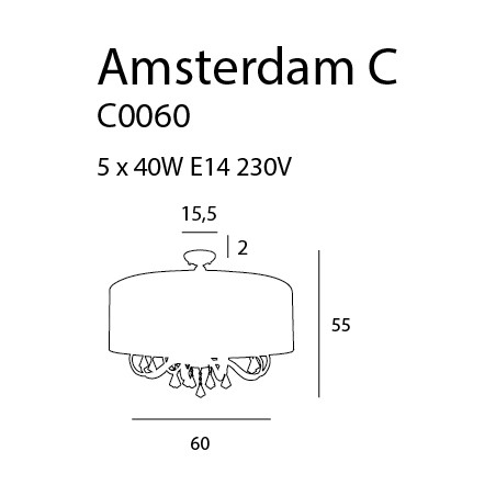 Plafonas AMSTERDAM 60 cm - 5 - 495,57 €