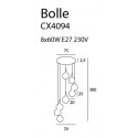 Pakabinamas šviestuvas BOLLE - 5 - 557,89 €